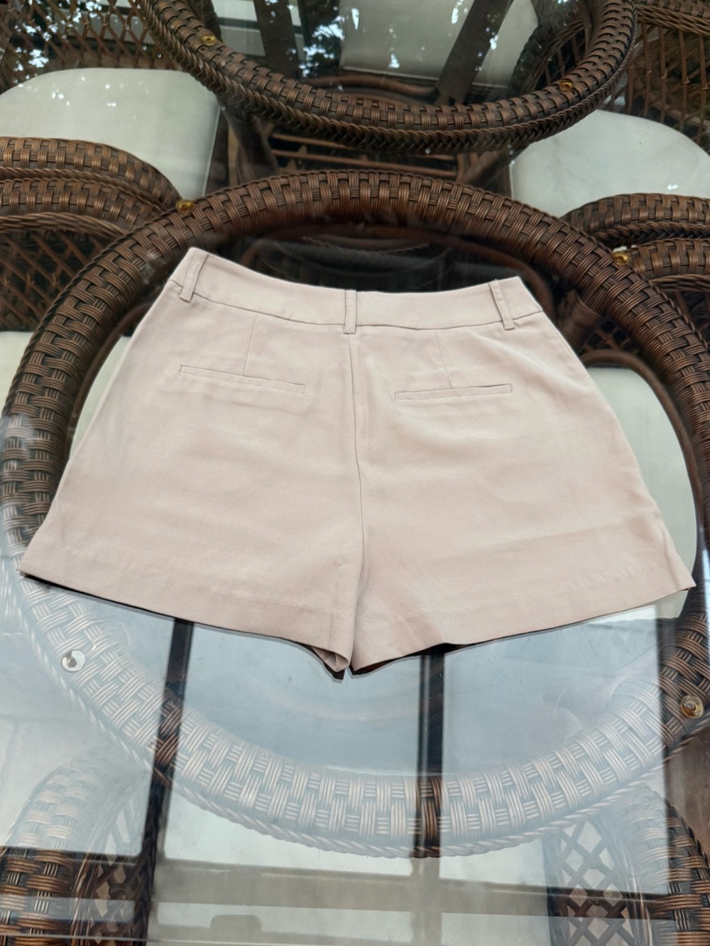 GUESS Taupe High-Rise Tailored Women's Shorts